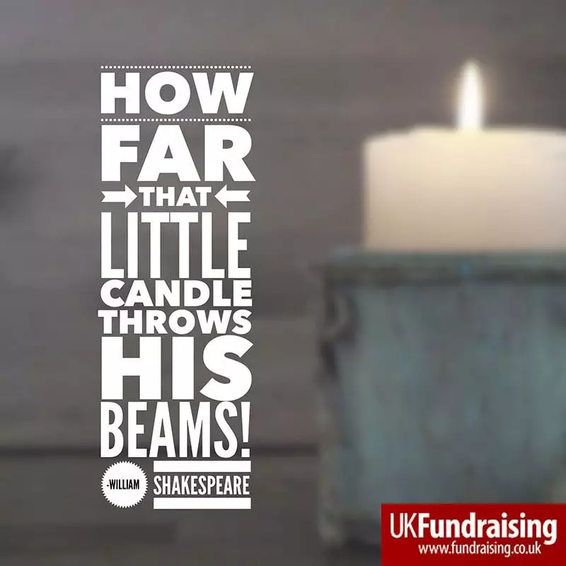 How far that little candle throws his beams