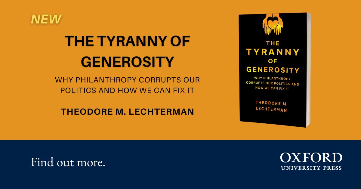 The Tyranny of Generosity - publisher's promotional material
