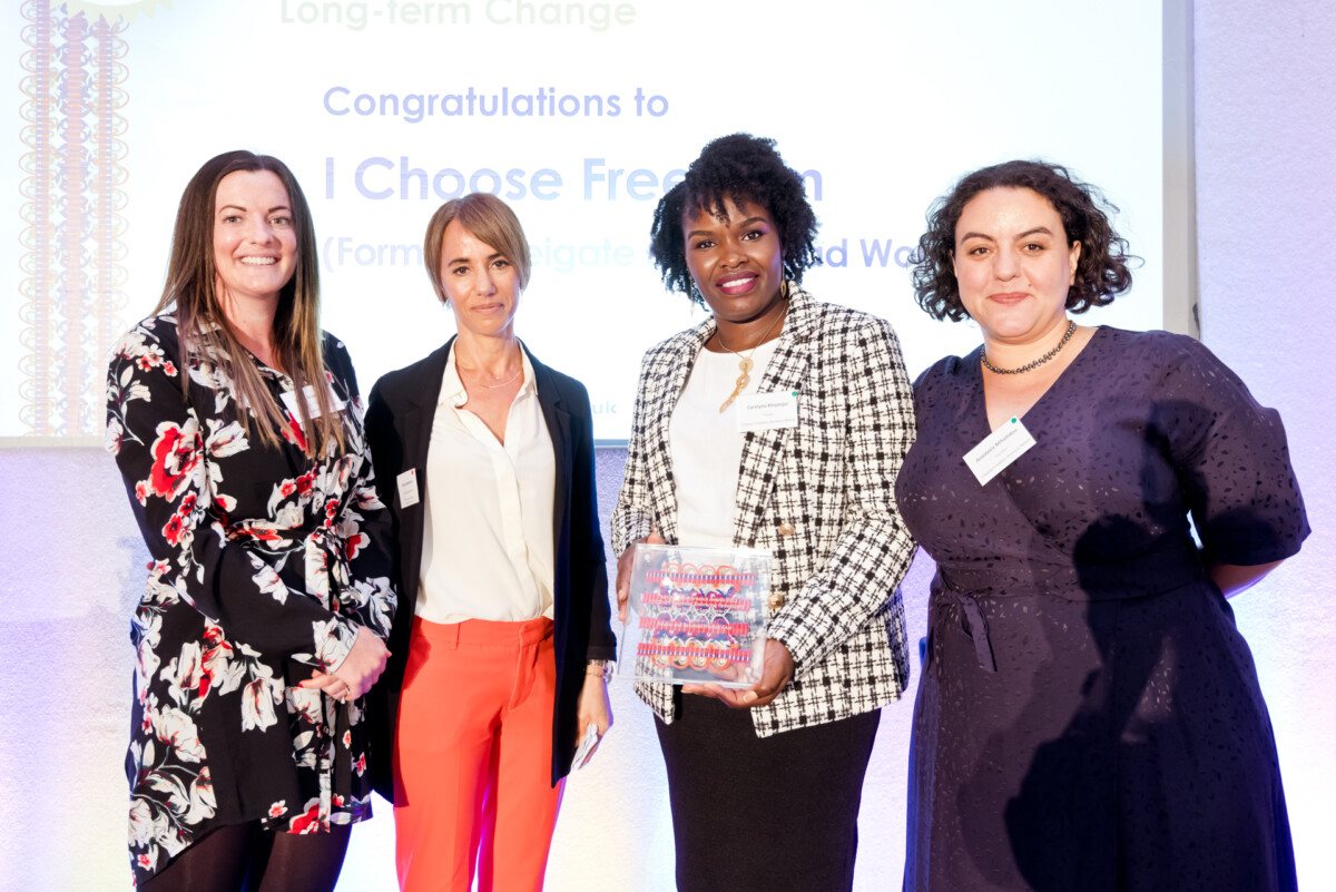 Staff from I Choose Freedom holding their Charity Governance Award. Copyright: Kate Darkins