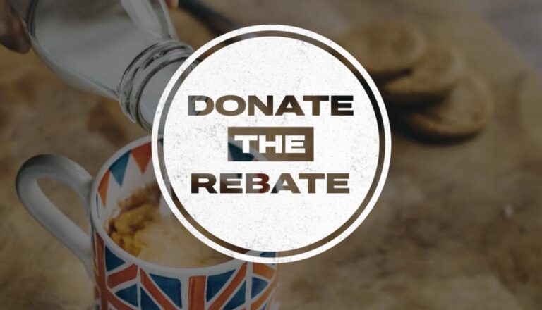 Crowdfunder's Donate the Rebate campaign logo