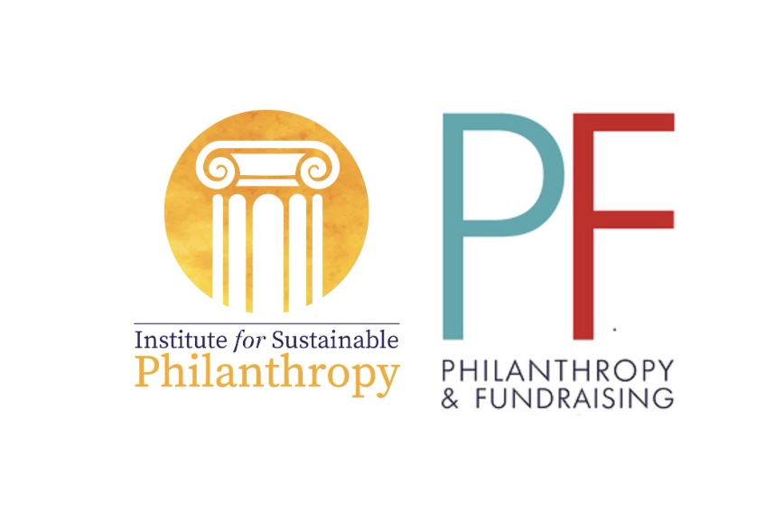 Logos of Institute for Sustainable Philanthropy and of Philanthropy & Fundraising International