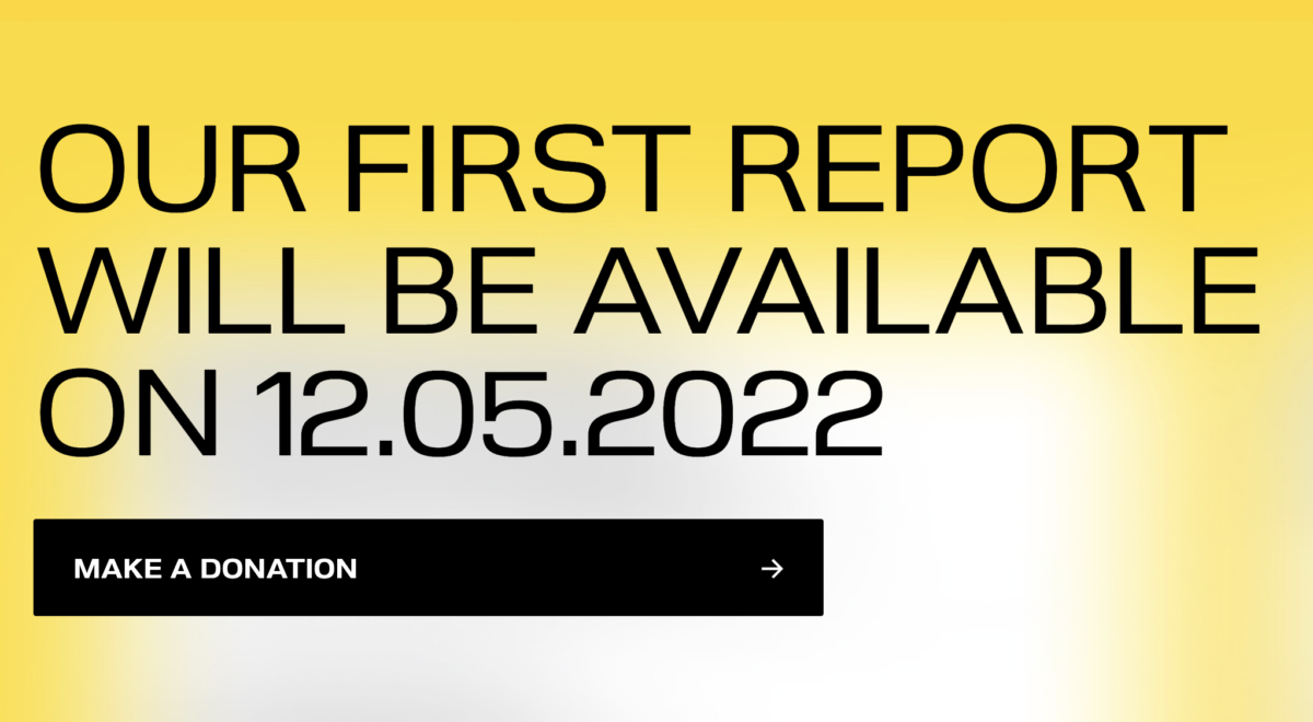 "Our first report will be available on 12.05.2022" - United24 fundraising platform's promise