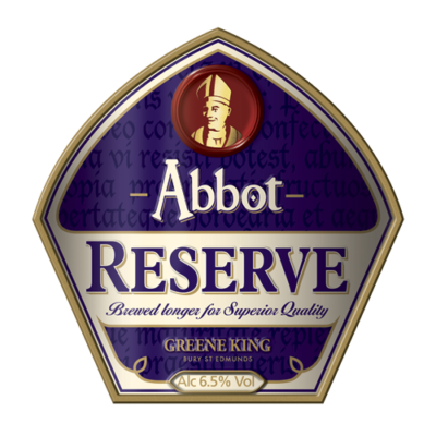 Abbot Ale pump clip. Image: Greene King brewery newsroom