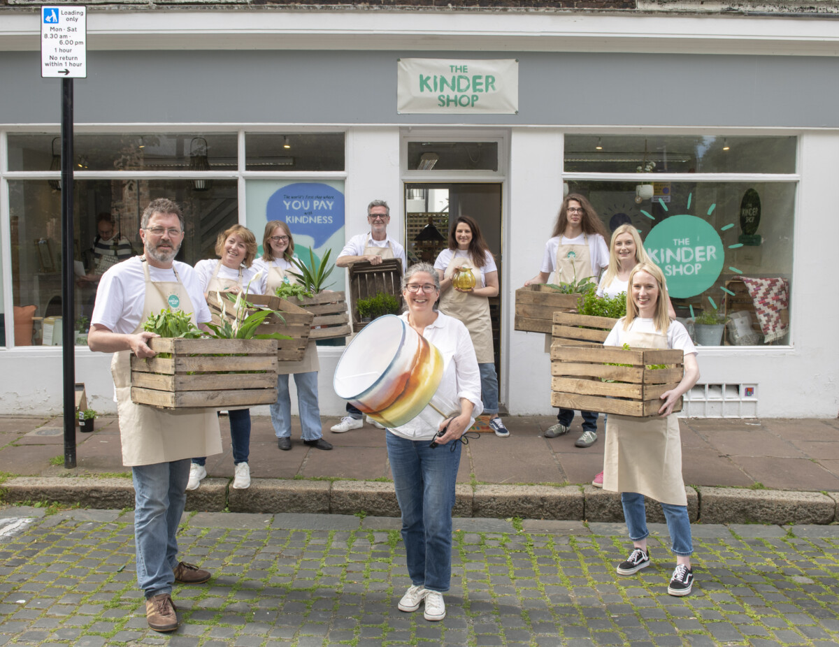 Charities supported by pop up shops where customers pay with kindness