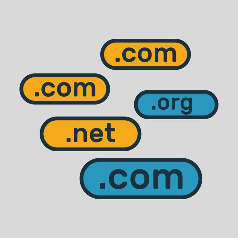 Domain names - image: Howard Lake with Canva.com