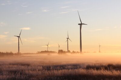 Wind turbines at dawn. Photo: Pexels.com