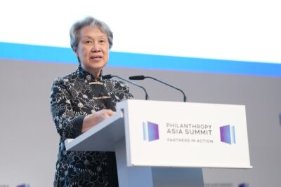 Ho Ching, Chair of Temasek Trust, speaking at Philanthropy Asia Summit