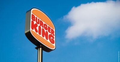 Burger King logo against a blue sky. Photo: Burger King UK