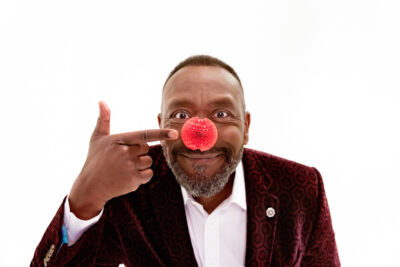Lenny Henry sports the Comic Relief Red Nose for 2023. Photo: Richard Davenport/Comic Relief