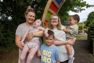 Mums and children at Rainbows Hospice for Children and Young People, which has received funding from Miller Homes East Midlands