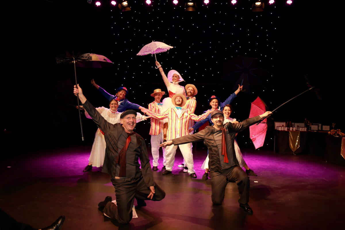 Participants in Strictly Banbury dressed as Marry Poppins characters