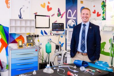 David Cunningham, Chief Executive at KidsOR in Dundee Mock Operating Room