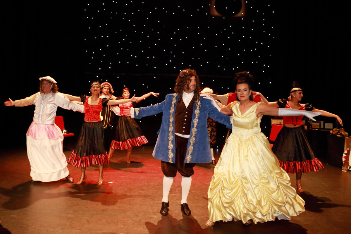 Strictly Banbury participants dressed as beauty and the beast characters
