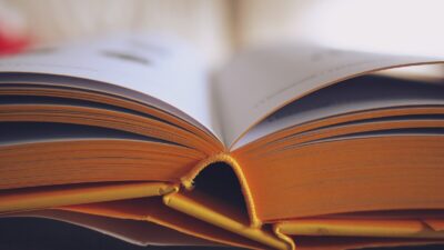 A close up of an open book. By pixabay on Pexels