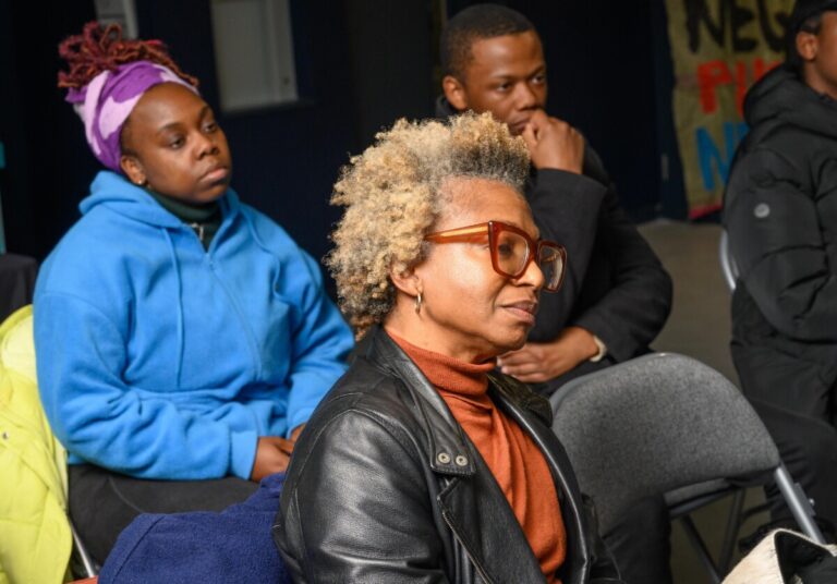 An audience of people listening at The Africa Centre