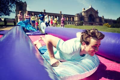 CRUK sliderider at Alexandra Palace, London