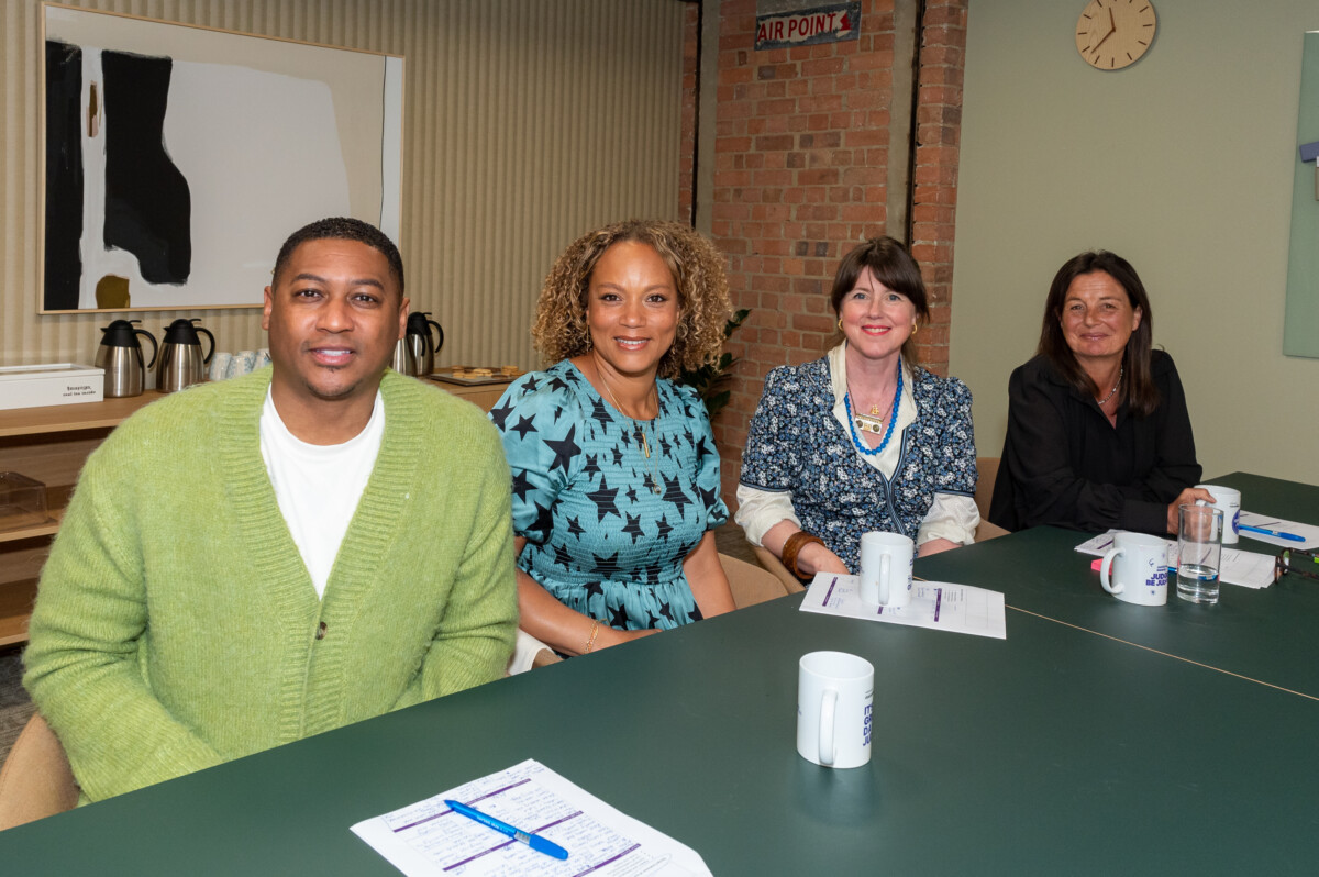 Radio DJ Rickie Haywood-Williams; actor Angela Griffin; fundraiser Caroline Jones; and JustGiving General Manager, Pascale Harvie