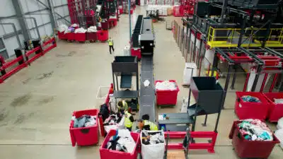 Interior of processing centre at Salvation Army Trading Company