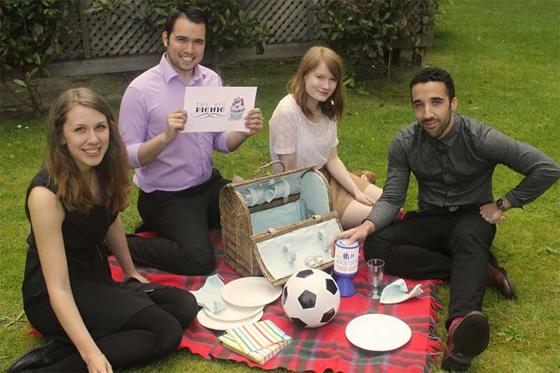 The Big Picnic 2014 fundraising team (from left to right): Anna Quire, Rob Lennox, Rebekah Hayes, Nathan Bibbon