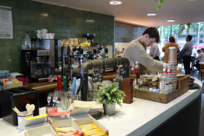 The counter at Open Kitchen - a recipient of social investment