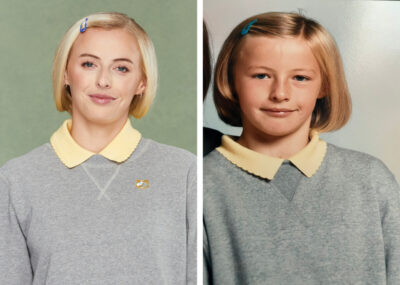 Chloe Kelly recreates an old school photo for BBC Children in Need