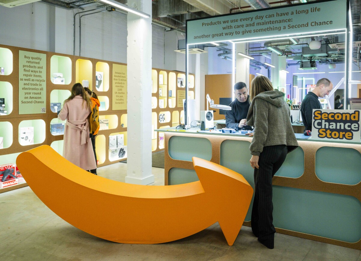 A view of Amazon's Second Chance Store in London