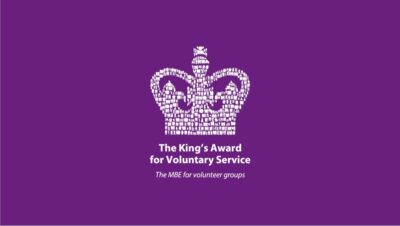 King's Award for Voluntary Service banner