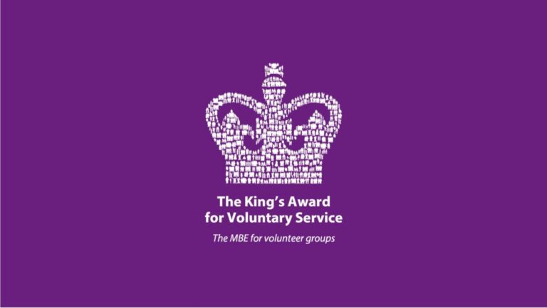 King's Award for Voluntary Service banner