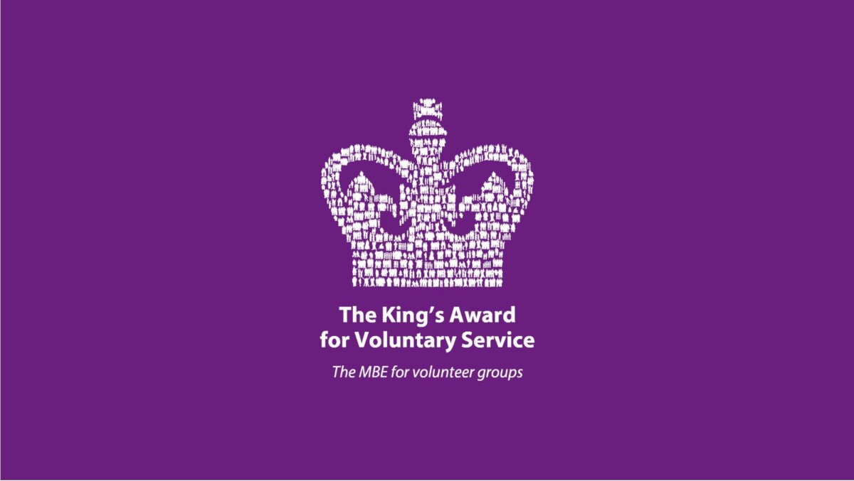 King's Award for Voluntary Service banner