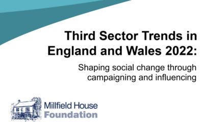 Third Sector Trends in England & Wales: shaping social change through campaigning and influencing - cover detail