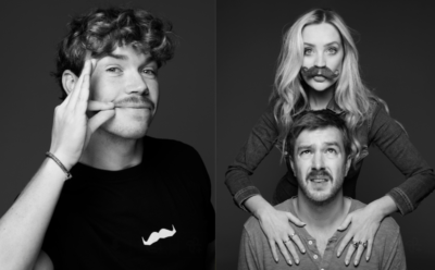 Will Poulter, & Laura Whitmore with Iain Stirling, by Rankin