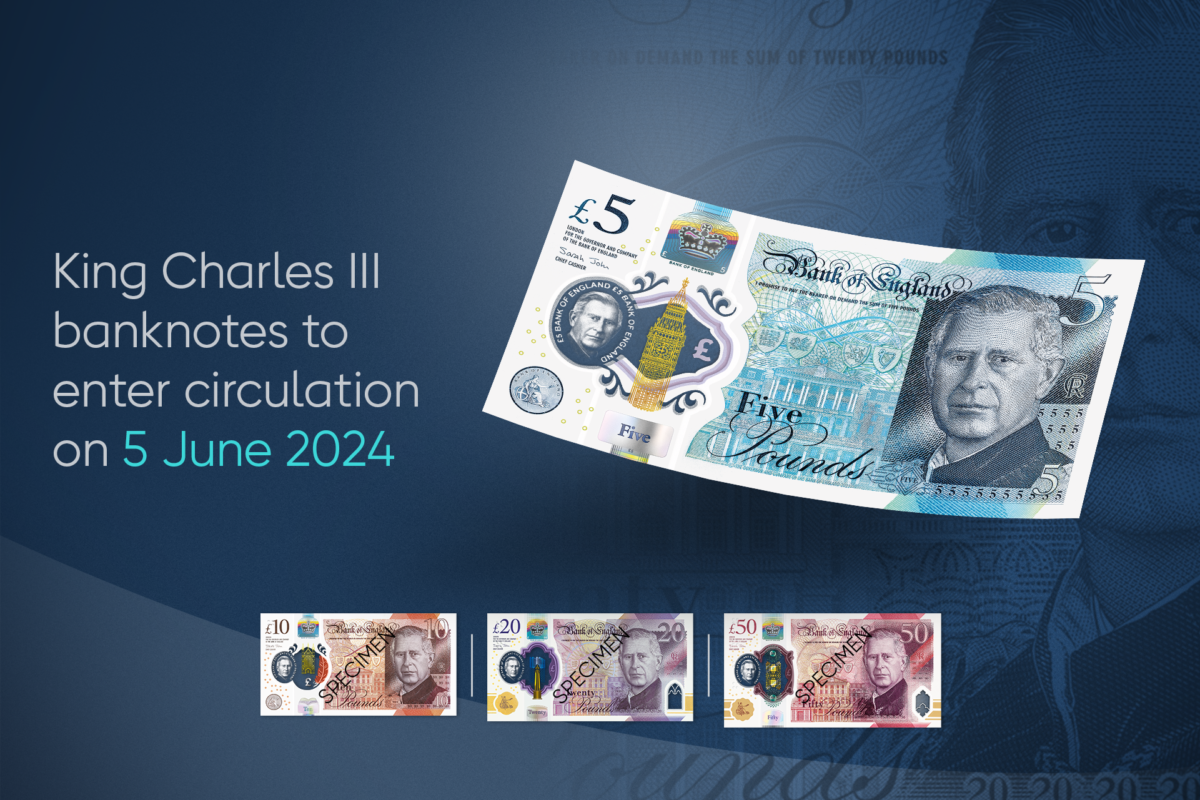 Image of King Charles III banknotes