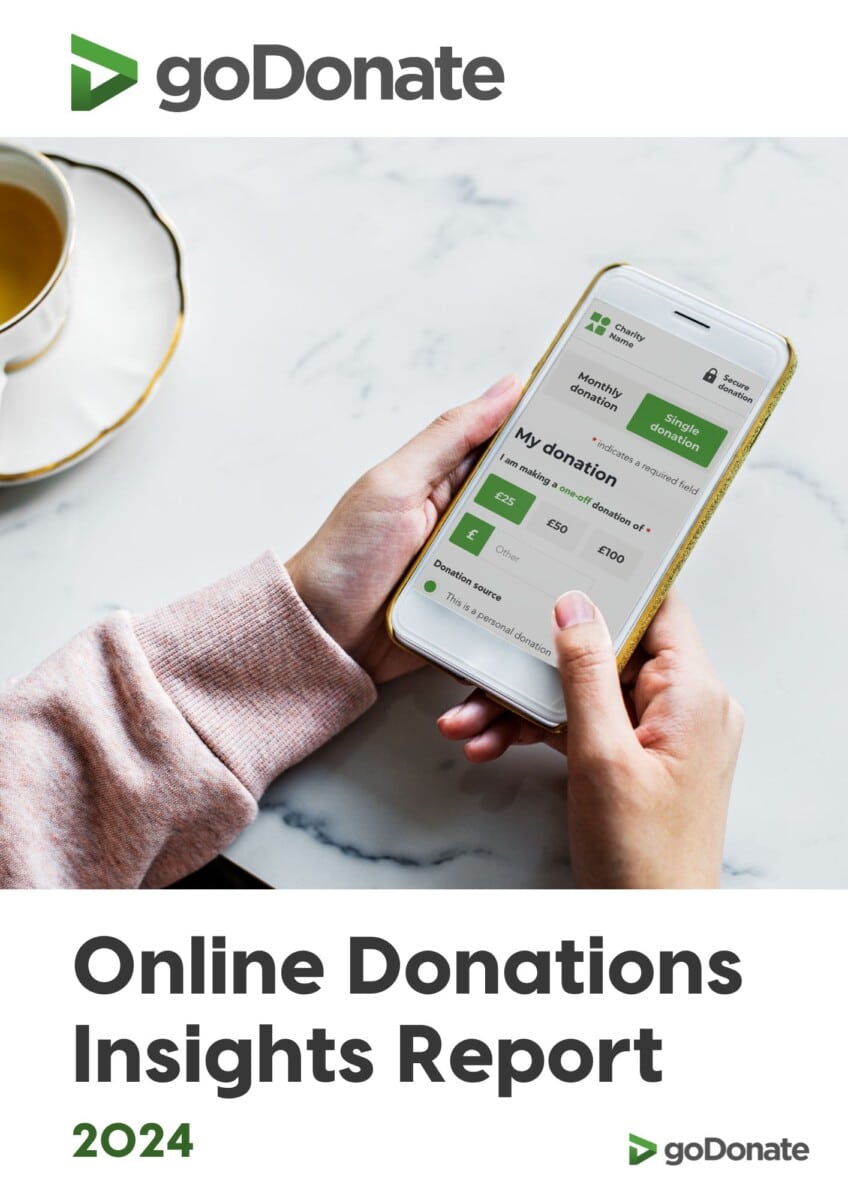 Cover of goDonate 2024 online donations report