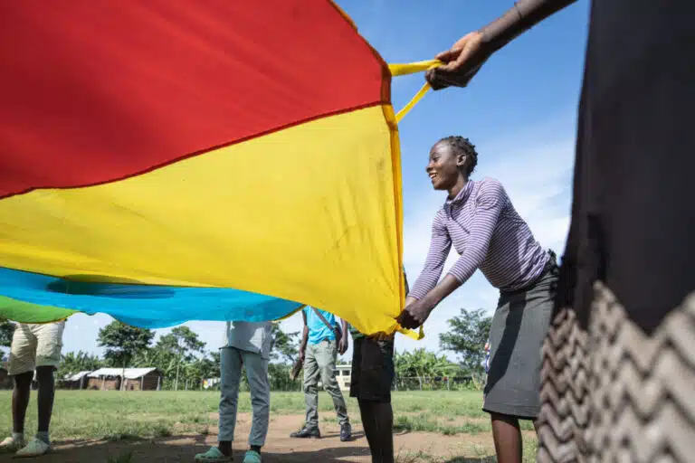 Mave, 15, at Save the Children's Child Friendly Space in Kyangwali Refugee Settlement in Uganda