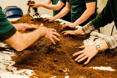 Previous Hubbub grant winner, Sow The City, who are using spent coffee grounds to cultivate mushrooms