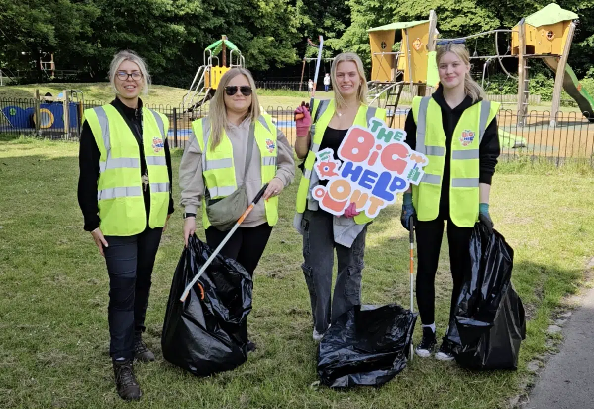 Urban Green Newcastle litter pick for The Big Help Out