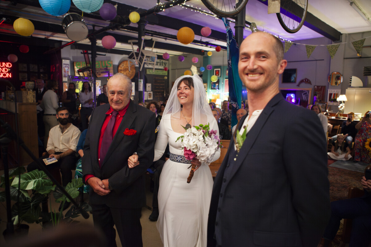 Nina and Stefan get married in the Emmaus charity shop - Image Nina and Stefan get married in the Emmaus charity shop - Image credit Zuza Grubecka