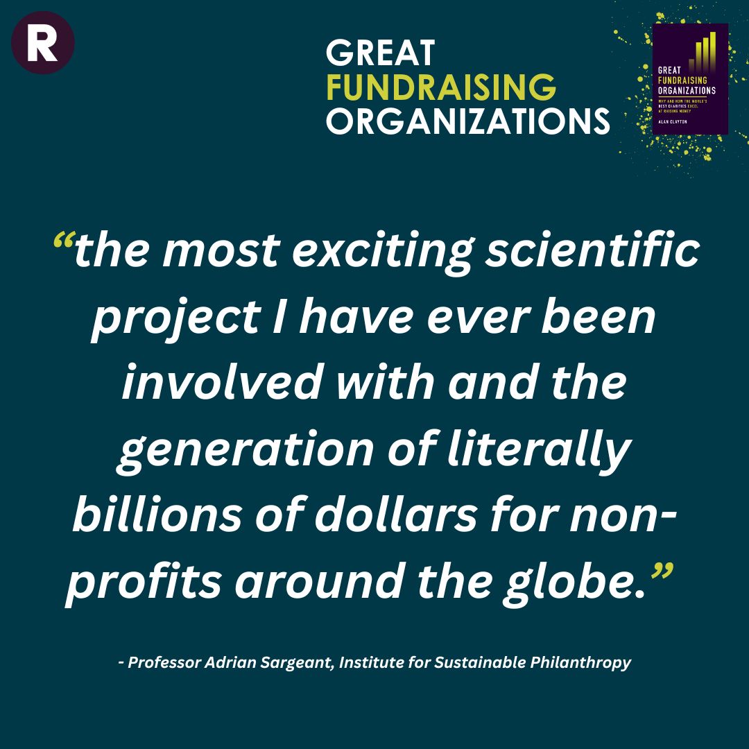 Great Fundraising Organizations, with book cover in the top right.

"The most exciting scientific project I have ever been involved with and the generation of literally billions of dollars for nonprofits around the globe."
- Professor Adrian Sargeant, Institute for Sustainable Philanthropy