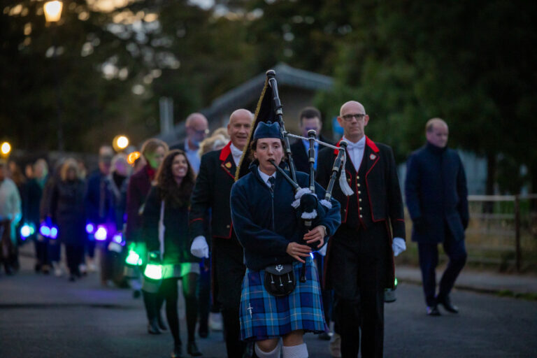 Torchlight parade through St Andrews