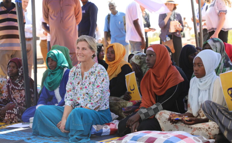 The Duchess of Edinburgh on a Plan International UK visit to the Chad-Sudan border