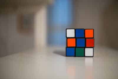 Rubiks Cube on a table