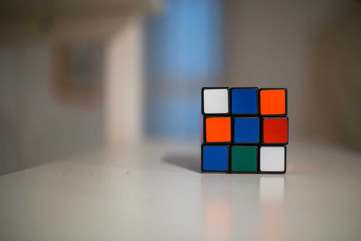 Rubiks Cube on a table