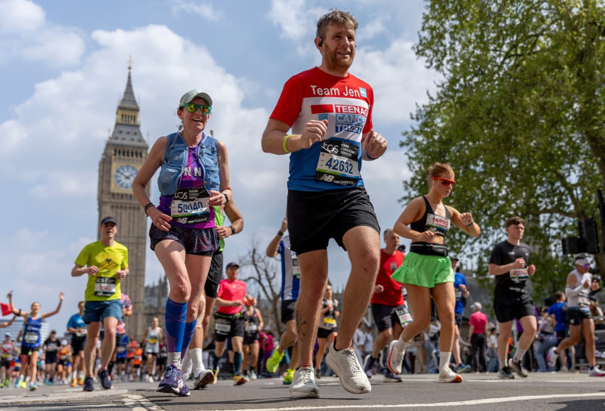 Runners pass around Parliament Square during The TCS London Marathon on Sunday 27th April 2025.


Photo: Kieran Cleeves for London Marathon Events