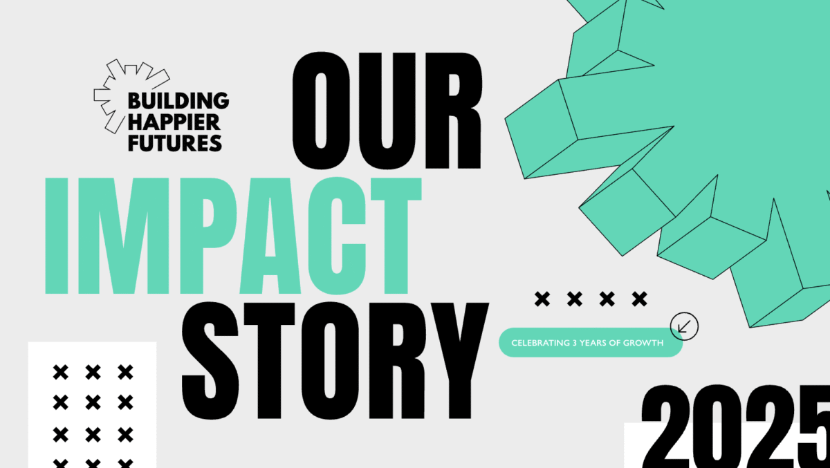 Cover of Building Happier Futures impact story 2025