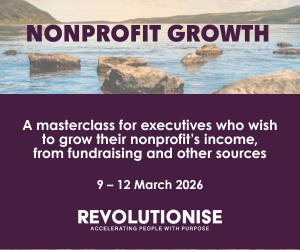 Nonprofit Growth masterclass from Revolutionise.com. March 2026. Book now