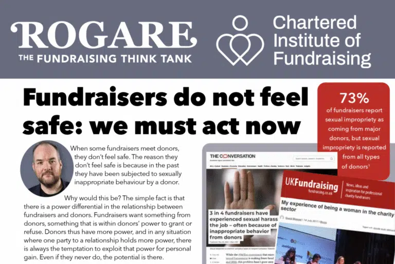 Fundraisers do not feel safe: we must act now. Rogare and CIOF joint publication.