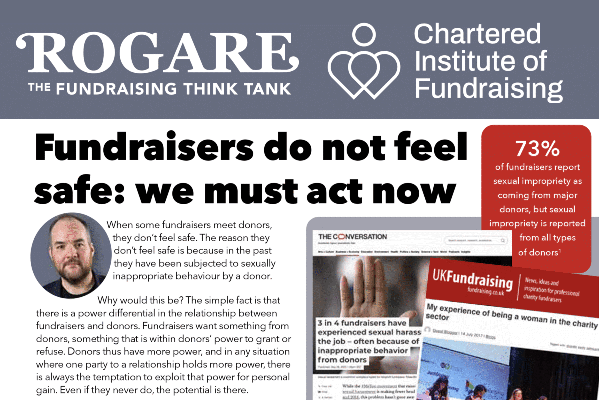 Fundraisers do not feel safe: we must act now. Rogare and CIOF joint publication.