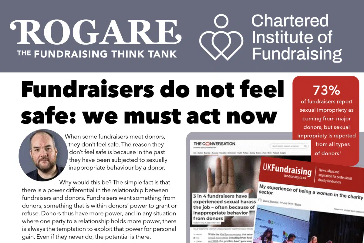 Fundraisers do not feel safe: we must act now. Rogare and CIOF joint publication.