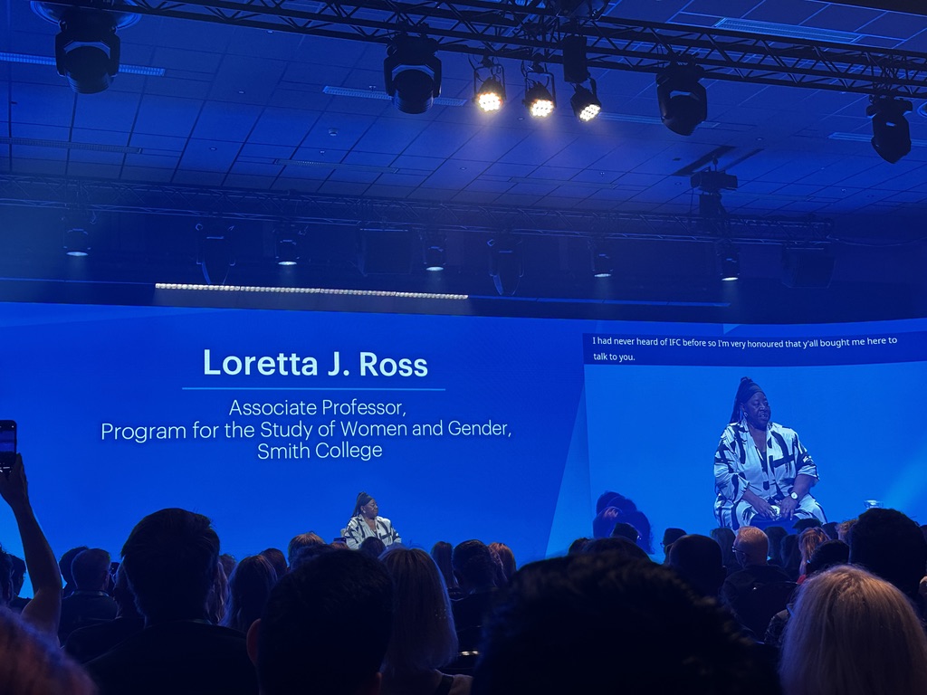 Loretta J Ross, opening plenary speaker at IFC 2025