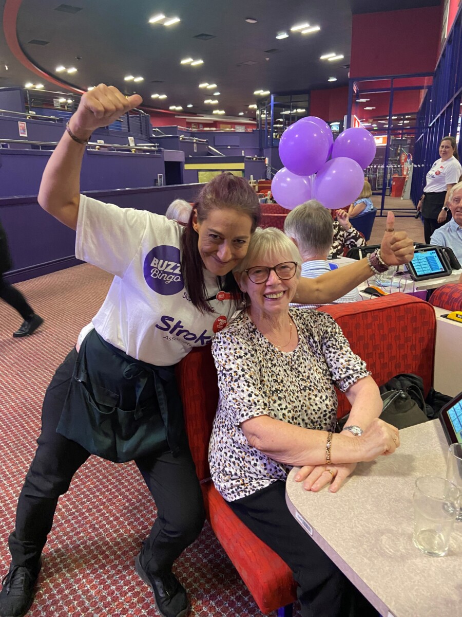 Angie and a Buzz Bingo winner